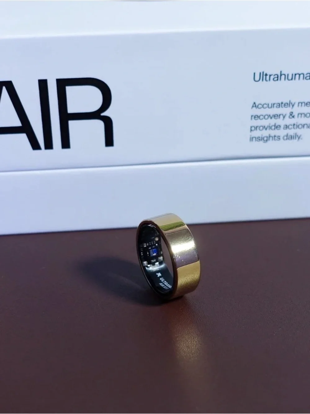 Ultrahuman Ring AIR Smart Ring, Bionic Gold, Size 7 with charger